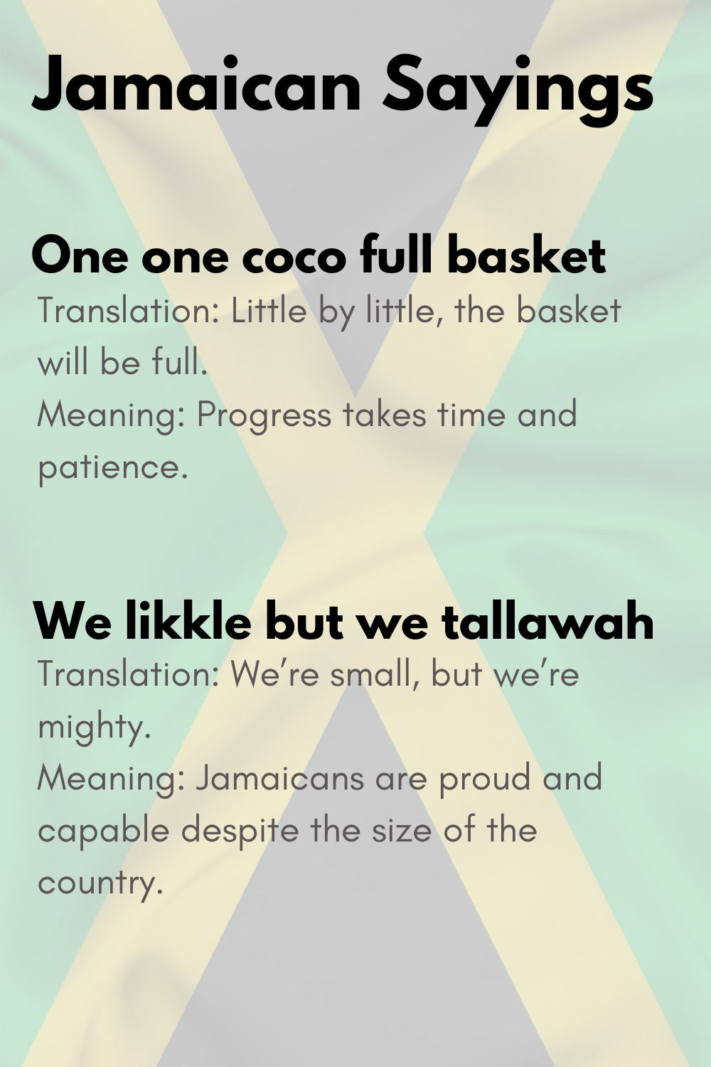 Jamaican proverbs