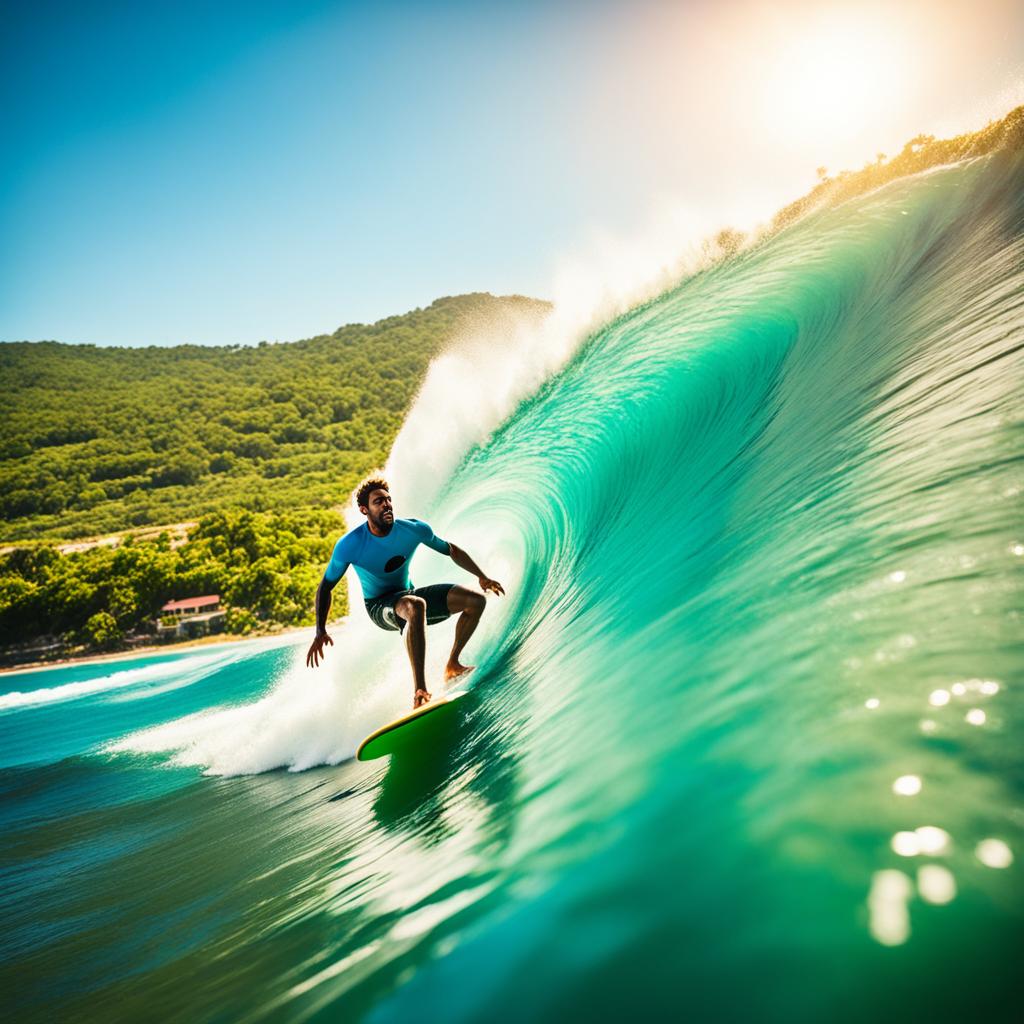 Surfing in Jamaica